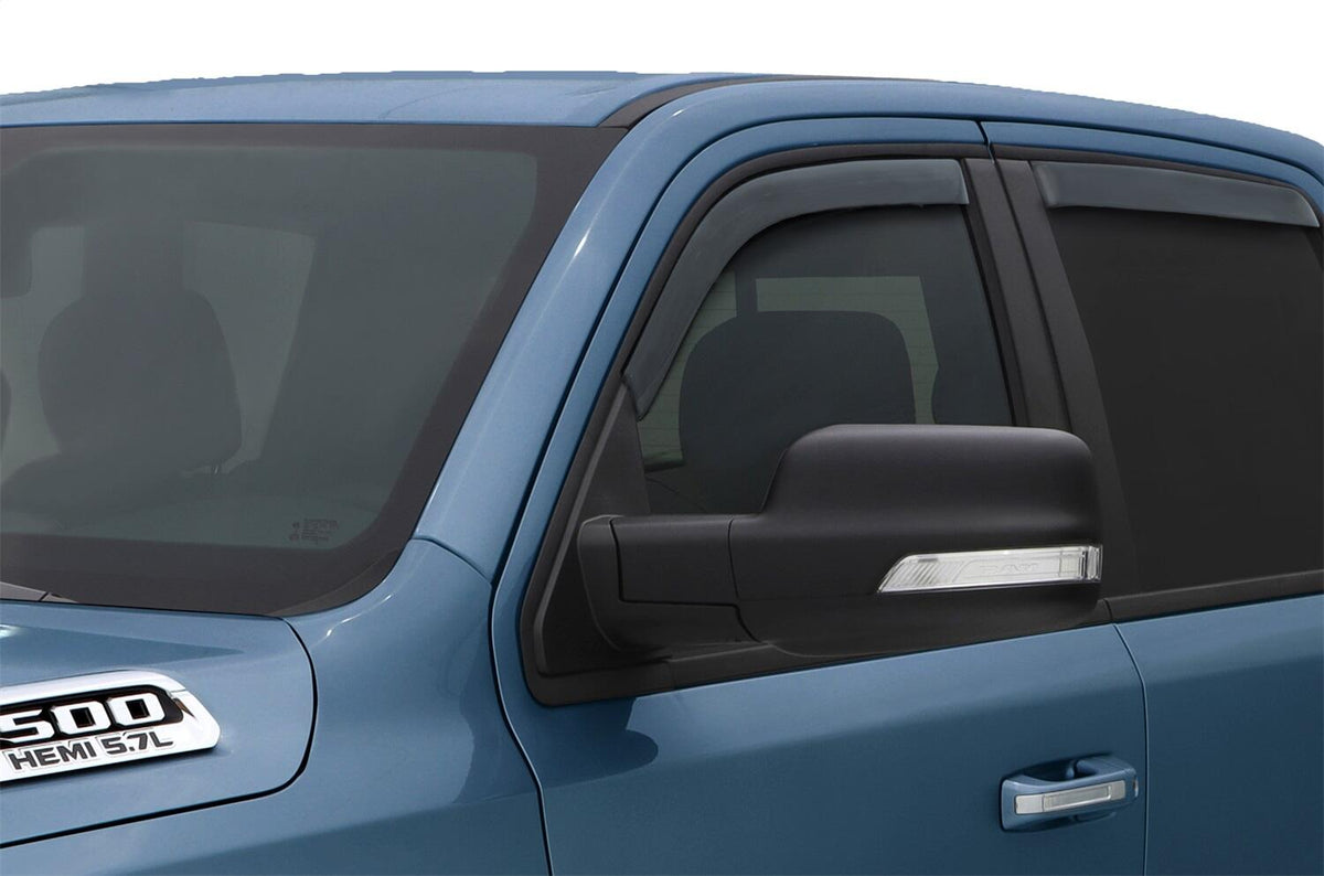 In-Channel Ventvisor Side Window for 2019-2025 Ram 1500 Quad Cab Pickup Smoke In-Channel 4 Piece AVS
