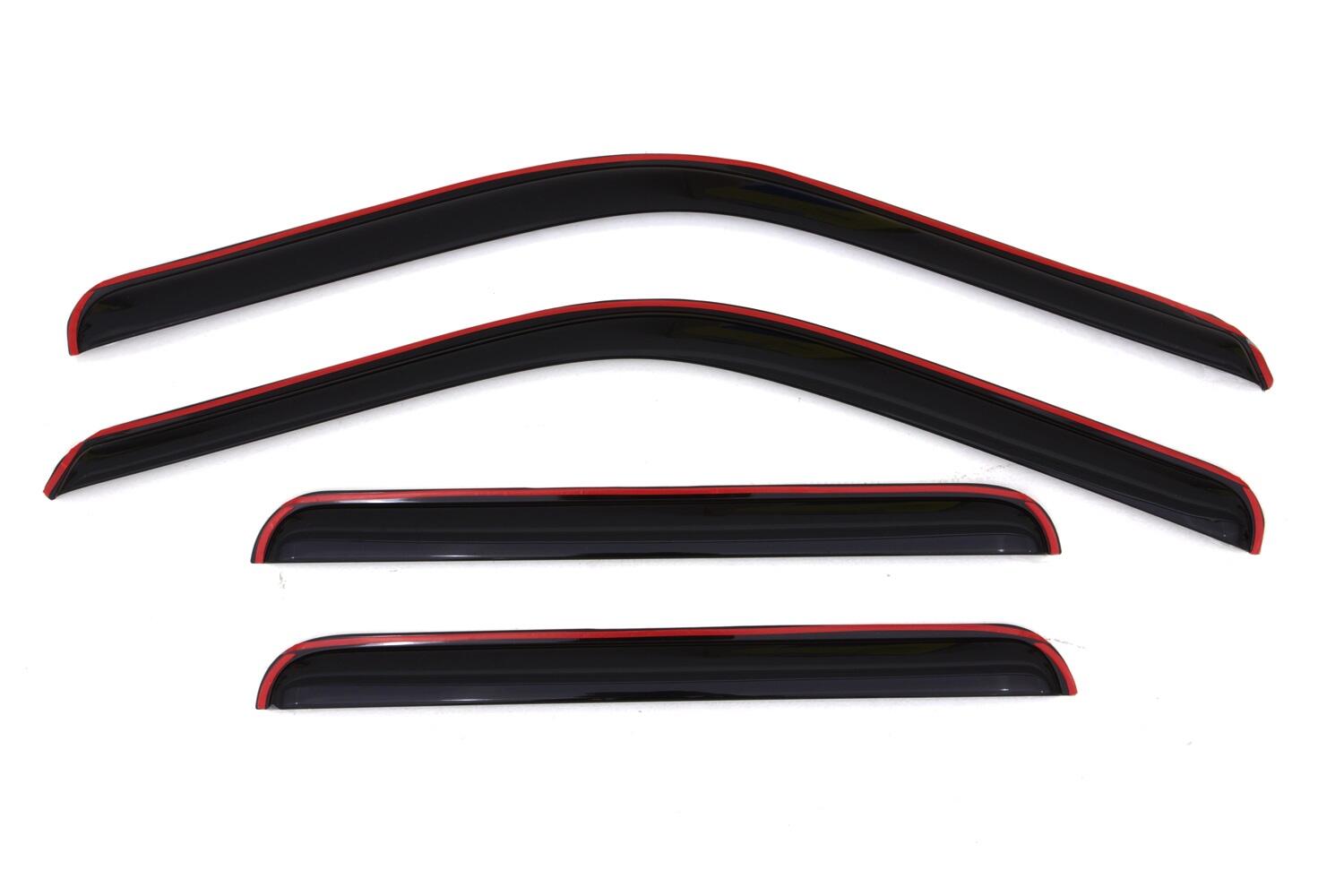 In-Channel Ventvisor Side Window for 1999-2016 Ford F-450 Super Duty and More Crew Cab Pickup Smoke In-Channel 4 Piece AVS