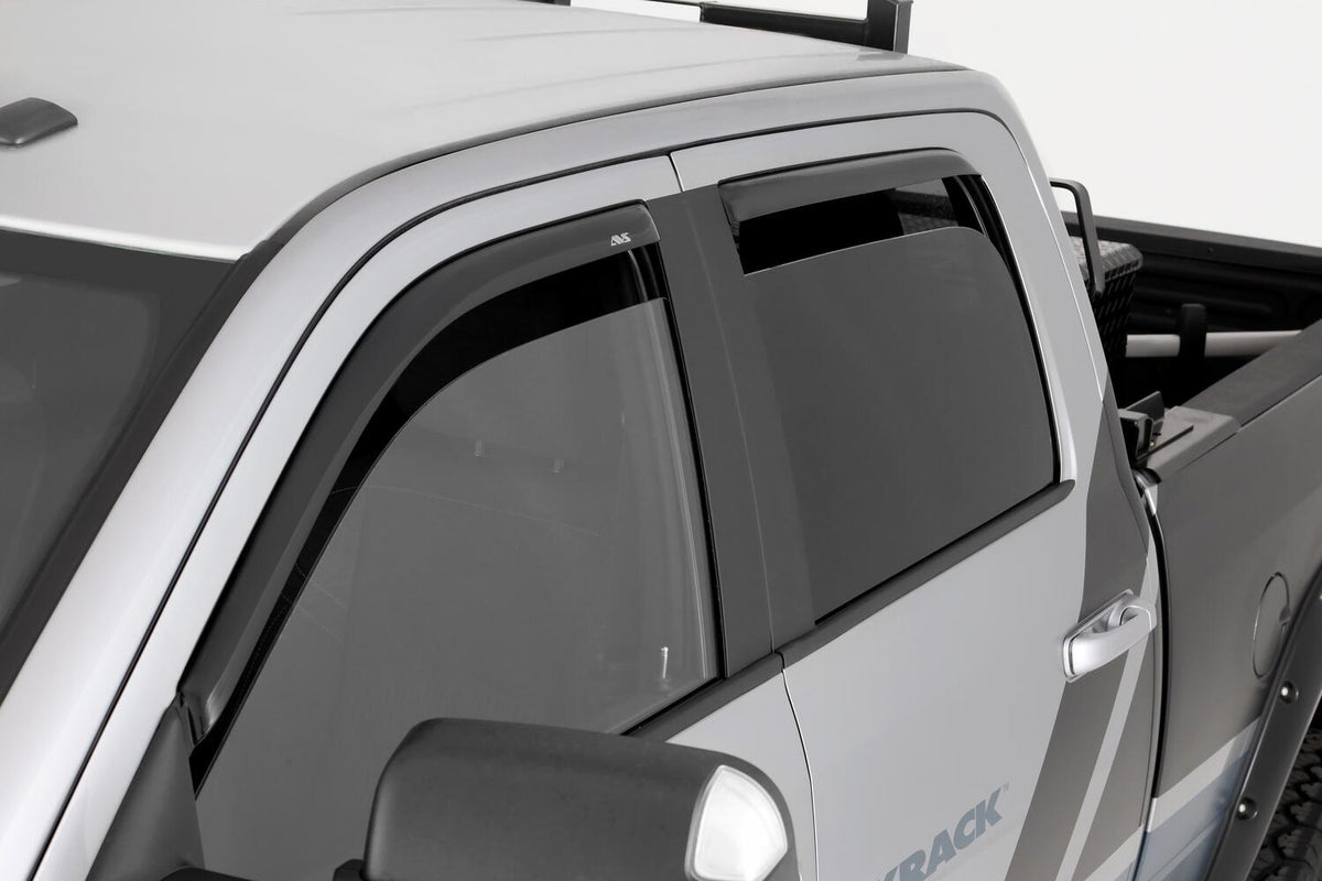 In-Channel Ventvisor Side Window for 1999-2016 Ford F-450 Super Duty and More Crew Cab Pickup Smoke In-Channel 4 Piece AVS