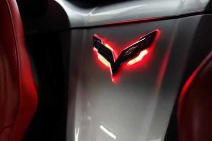 Oracle Corvette C7 Rear Illuminated Emblem - Dual Intensity - Red