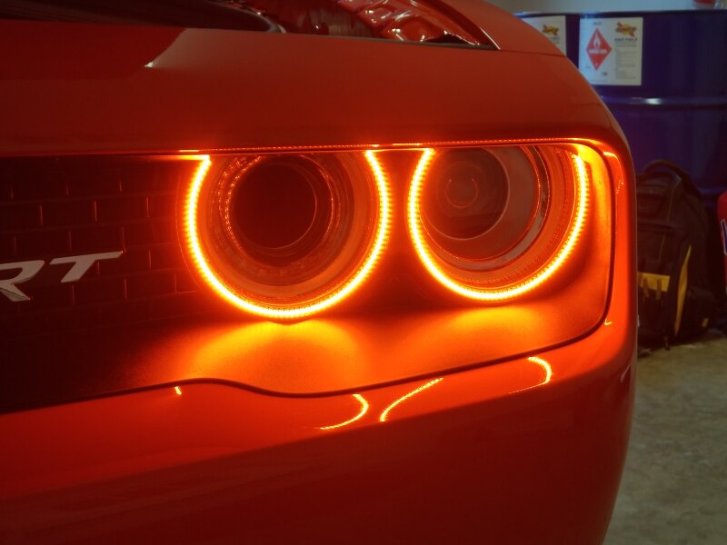 Oracle 15-21 Dodge Challenger LED Waterproof Halo Kit - ColorSHIFT - BC1