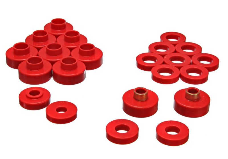 Energy Suspension CJ5-7 Body Mounts - Red