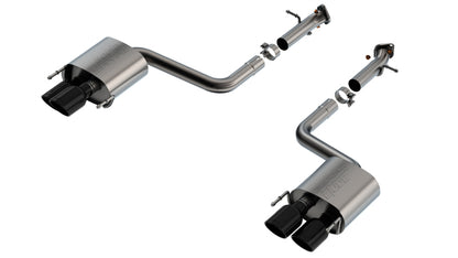 Borla 15-24 Lexus RC F Axle-Back Exhaust System S-Type - Black Chrome