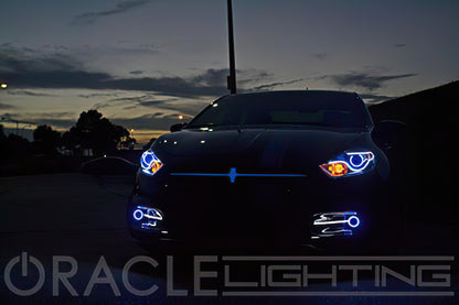 Oracle Dodge Dart 13-16 WP LED Projector Fog Halo Kit - White