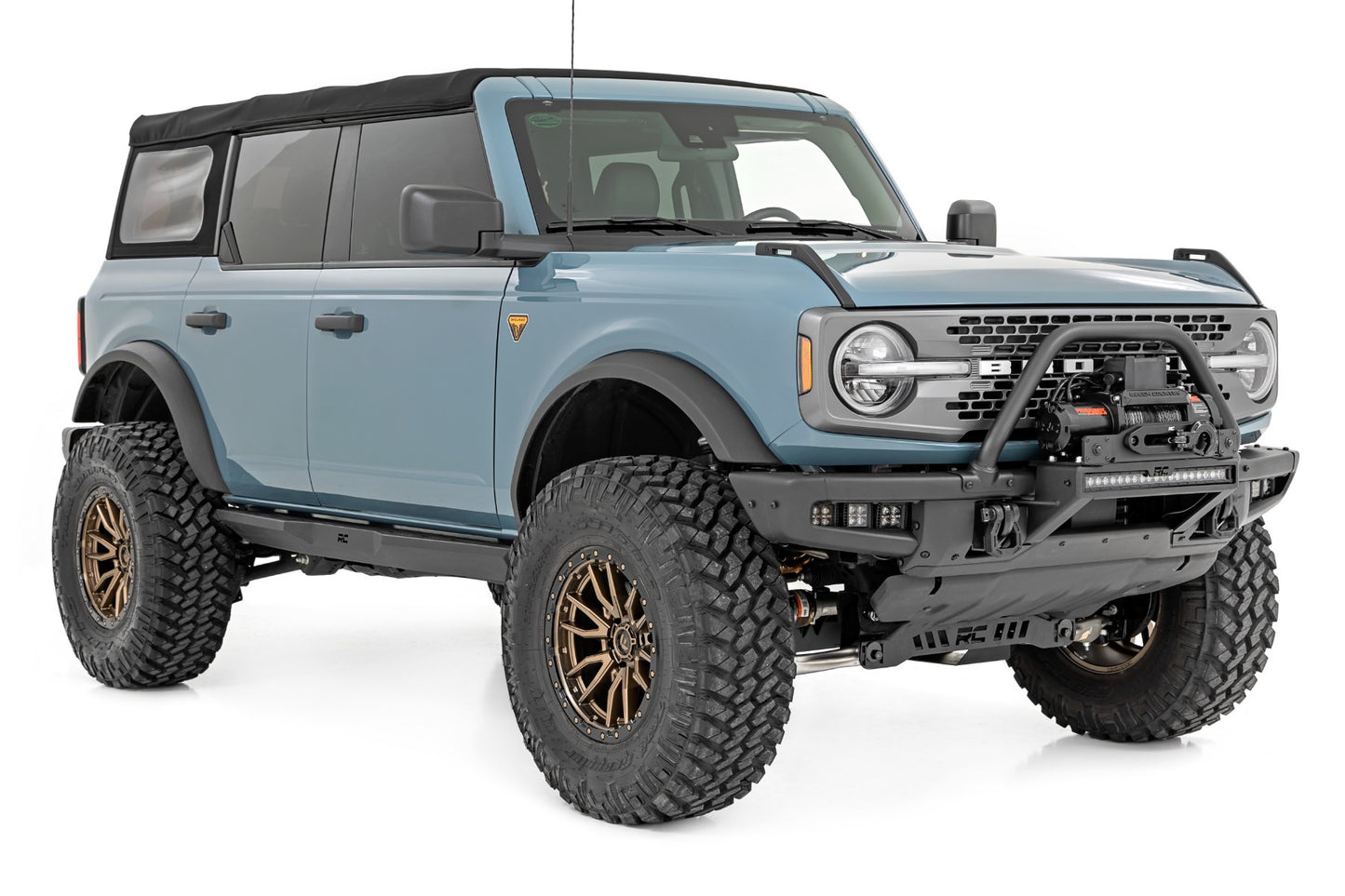 LED Light Kit | Fog Mount | Triple 2" Black Pair | Spot | Ford Bronco (21-26)