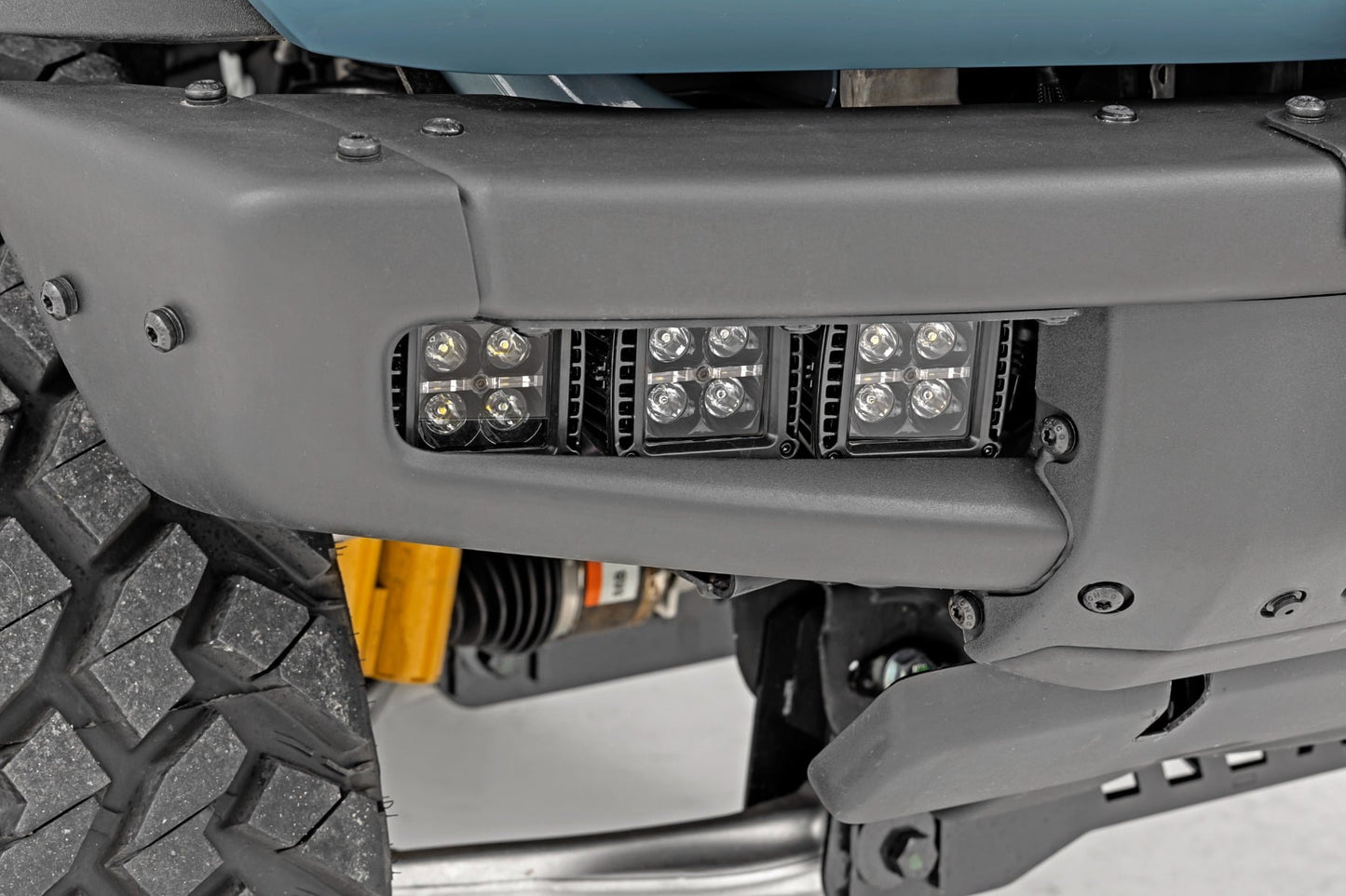 LED Light Kit | Fog Mount | Triple 2" Black Pair | Flood | Ford Bronco (21-26)