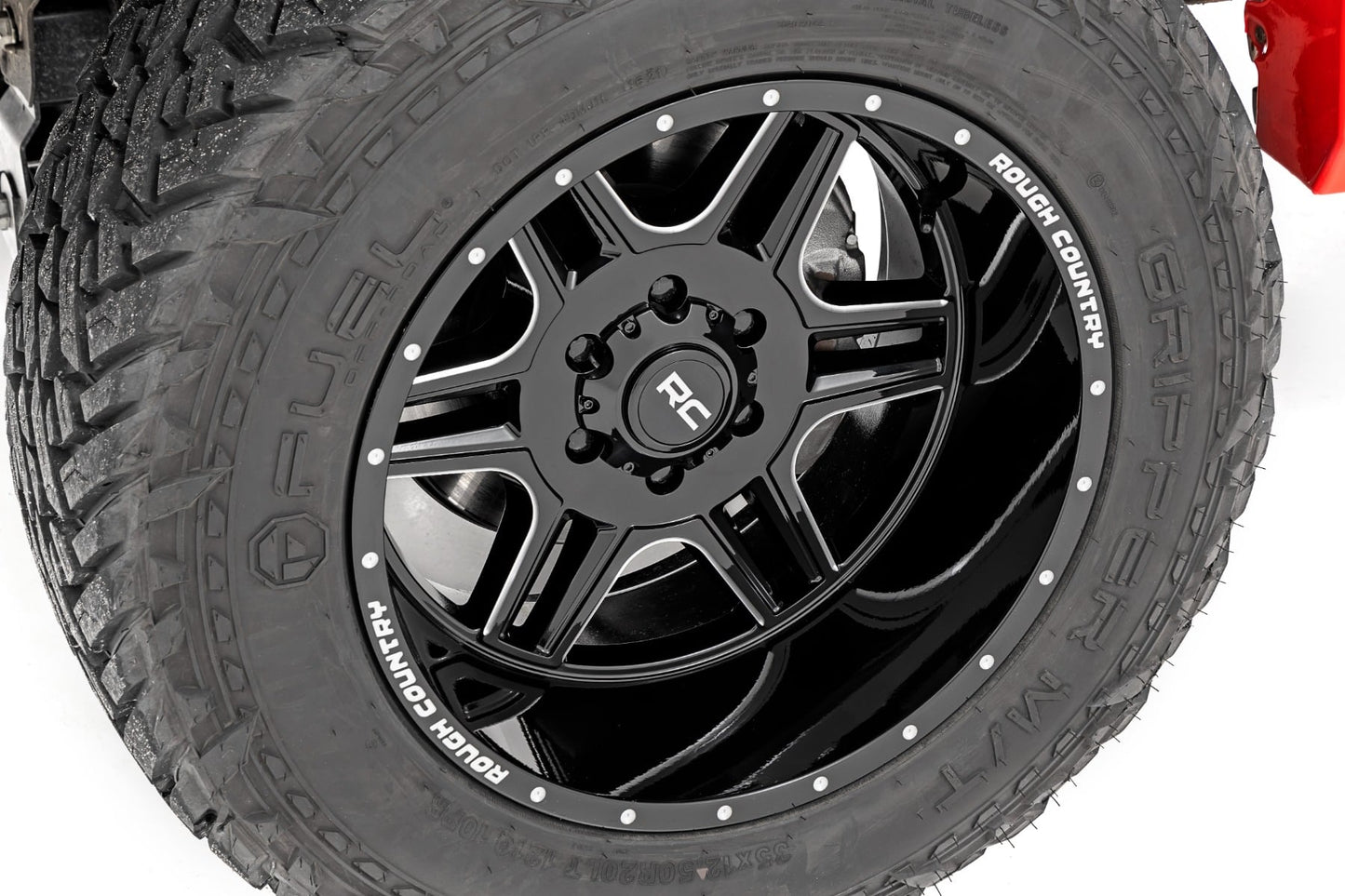 Rough Country 92 Series Wheel | Machined One-Piece | Gloss Black | 20x12 | 6x5.5 | -44mm