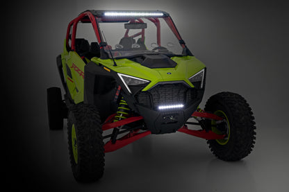 LED Light | Winch Mount | Front | 10" Black Slimline | Polaris RZR Pro R 