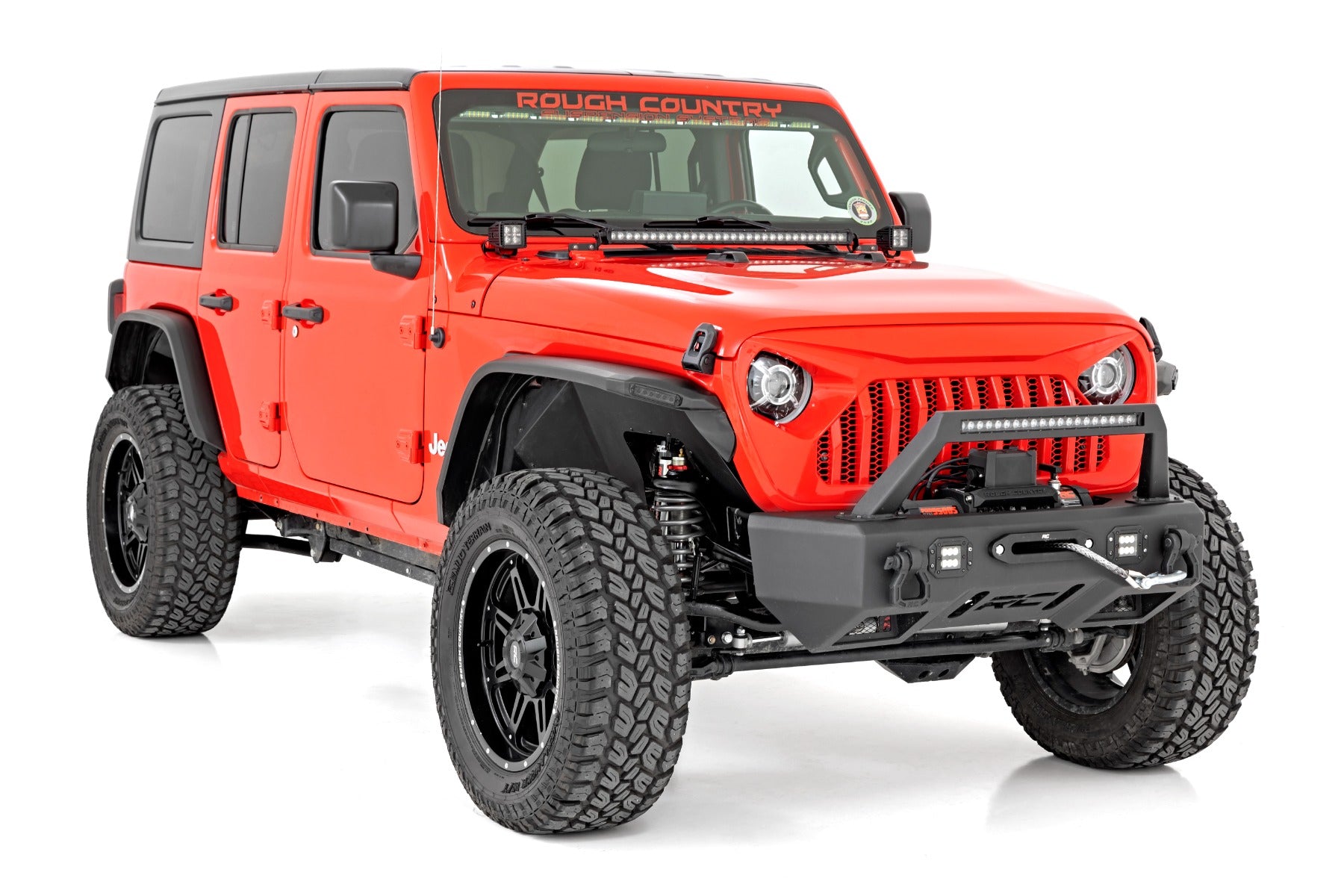 High Clearance LED Flat Fender Flare Kit | UV Treated | Jeep Wrangler JL (2018-2026)
