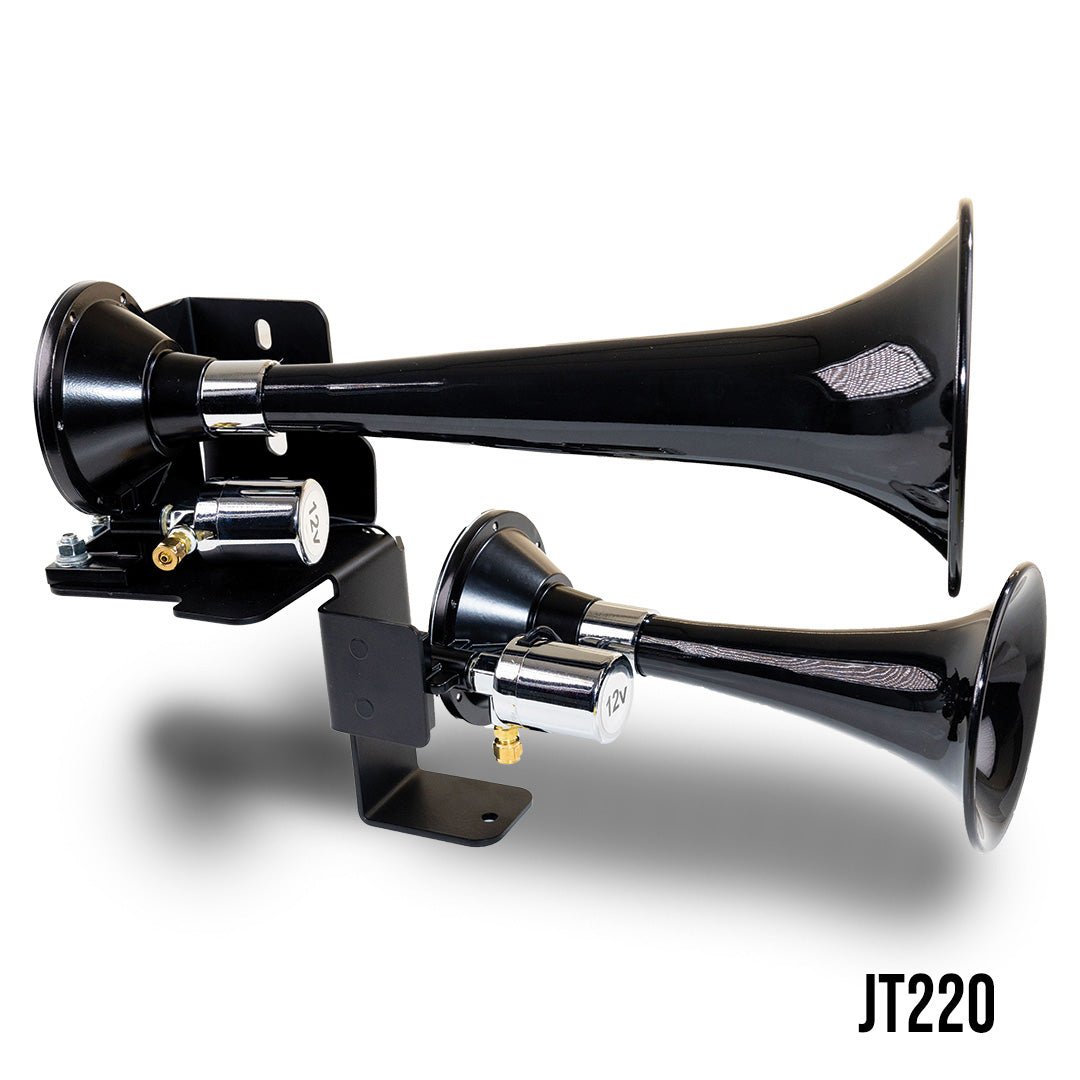 2020-2025 JEEP GLADIATOR JT BLACK DUAL AIR HORN ADD-ON KIT