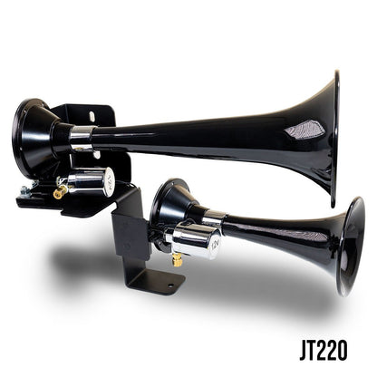 2020-2025 JEEP GLADIATOR JT BLACK DUAL AIR HORN ADD-ON KIT