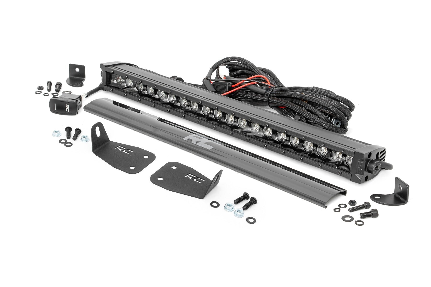 LED Light Kit | Bumper Mount | 20" Black Single Row | White DRL | Ford Bronco Sport (21-26)