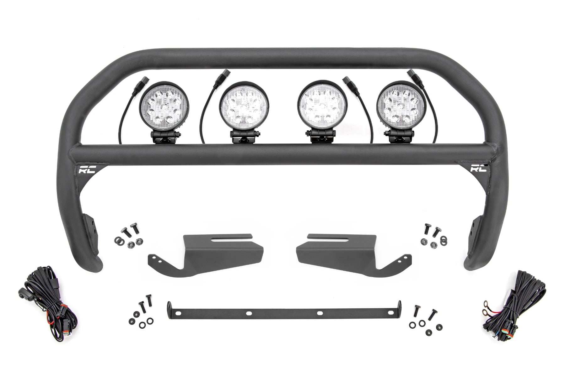 Nudge Bar | 4 Inch Round Led (x4) | OE Modular Steel | Ford Bronco 4WD (21-26)