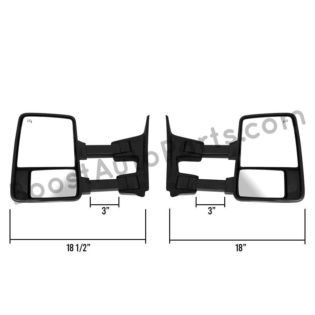 Ford F250/F350/F450/F550 Superduty (1999-2001) Tow Mirrors - 2008 Style