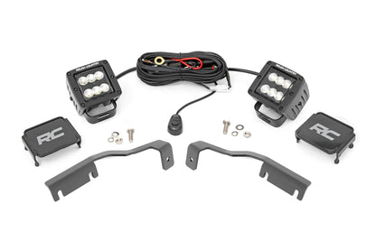 LED Light Kit | Ditch Mount | 2" Black Pair | Flood | Nissan Frontier (22-26)