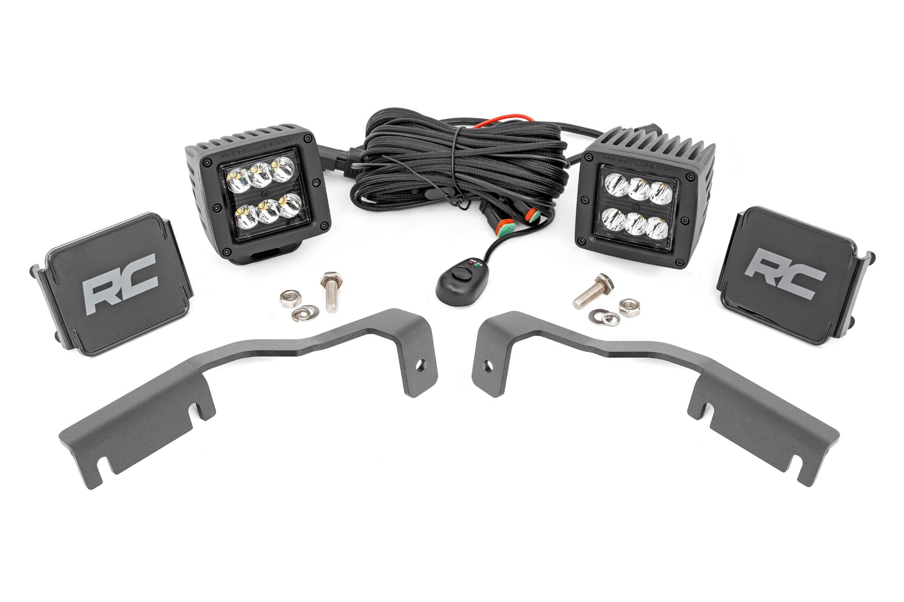 LED Light Kit | Ditch Mount | 2" Black Pair | Spot | Nissan Frontier (22-26)