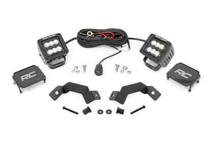 LED Light Kit | Ditch Mount | 2" Black Pair | Flood | Toyota Land Cruiser (24-26)