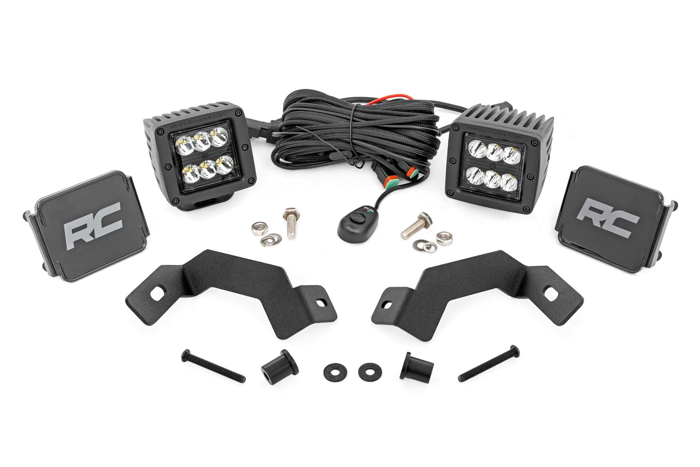 LED Light Kit | Ditch Mount | 2" Black Pair | Spot | Toyota Land Cruiser (24-26)