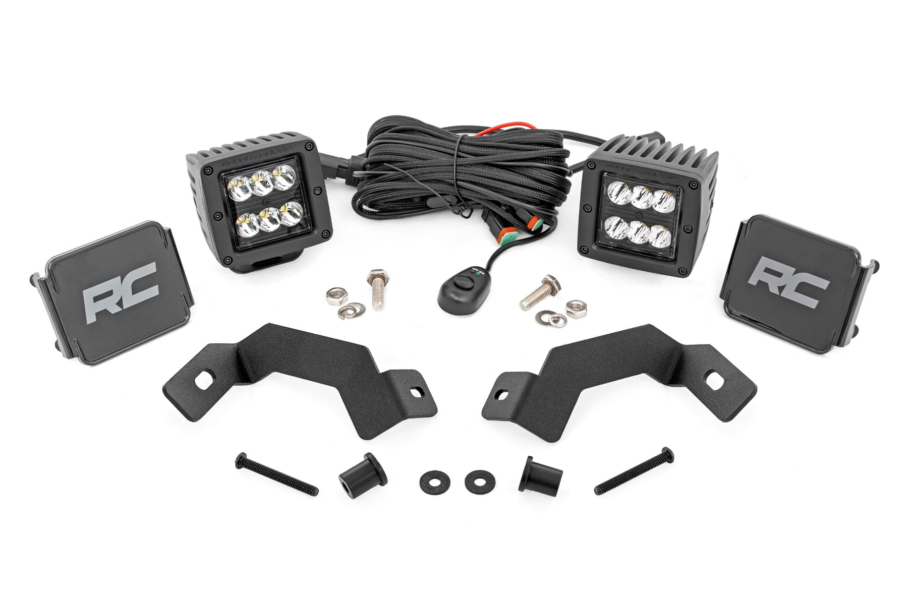 LED Light Kit | Ditch Mount | 2" Black Pair | Spot | Toyota Land Cruiser (24-26)