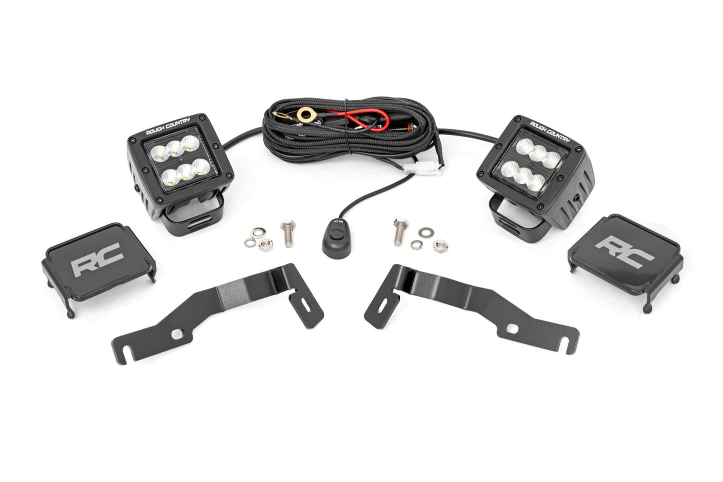 LED Light Kit | Ditch Mount | 2" Black Pair | Flood | Toyota Tacoma (24-26)