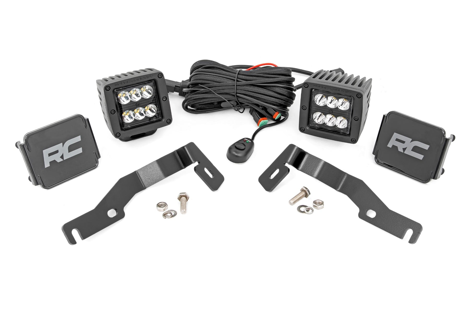 LED Light Kit | Ditch Mount | 2" Black Pair | Spot | Toyota Tacoma (24-26)