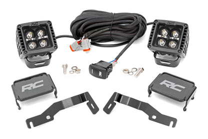 LED Light Kit | Ditch Mount | 2" Black Pair | Amber DRL | Toyota Tacoma (24-26)