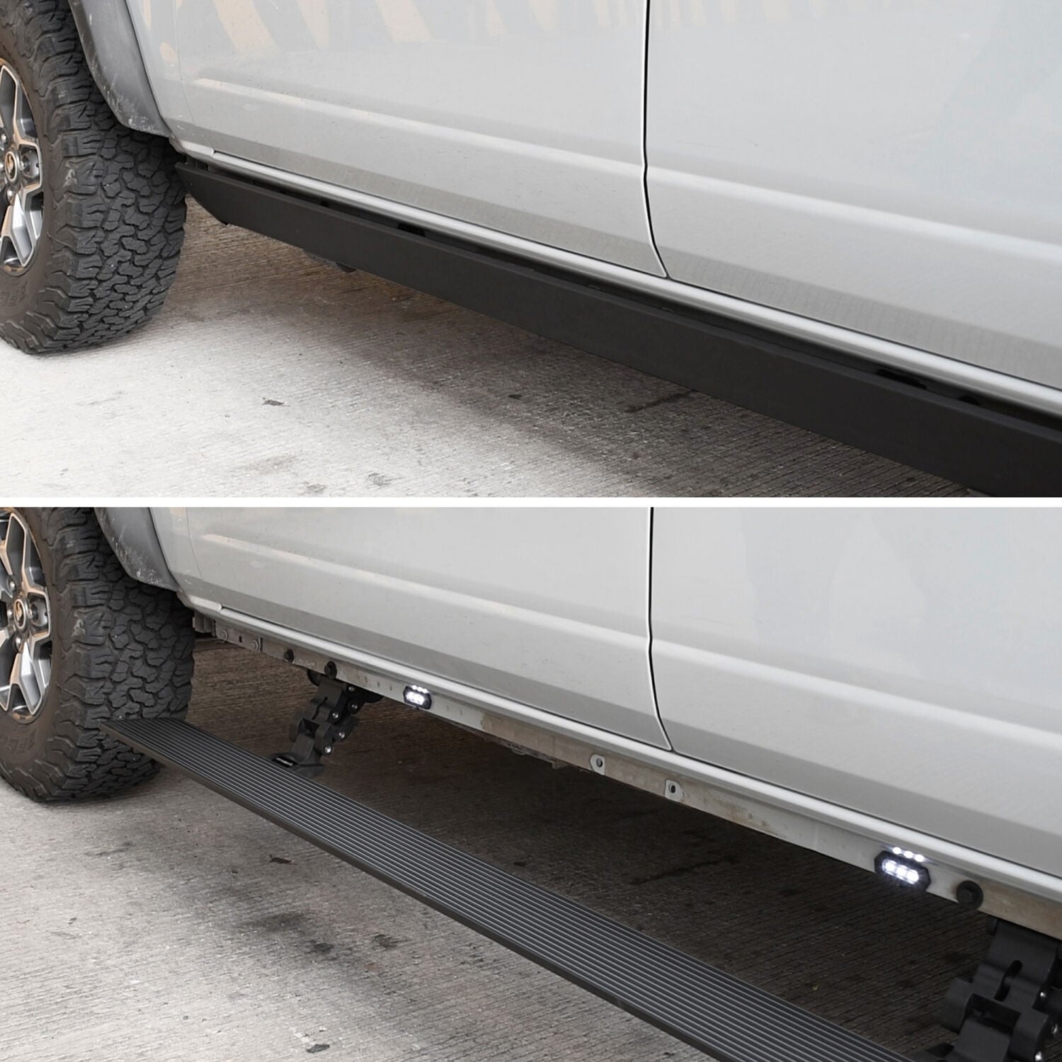 RealTruck VoltStep Electric Running Board Kit Textured Black 2014-2018 Silverado/Sierra 1500/2500 HD Go Rhino