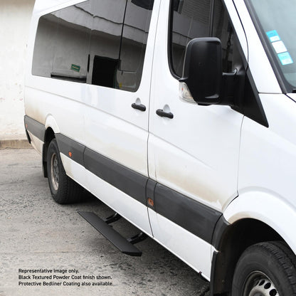 RealTruck VoltStep Electric Running Board Kit Textured Black 2013-2018 Mercedes-Benz Sprinter 2500/3500 Go Rhino