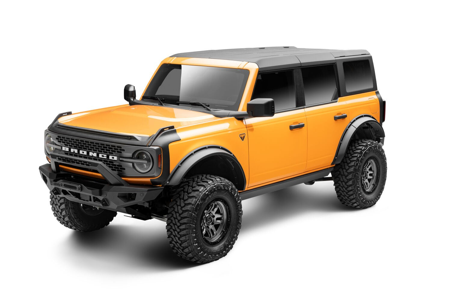 RealTruck VoltStep Electric Running Board Kit Textured Black 2021-2025 Ford Bronco 4 door Go Rhino