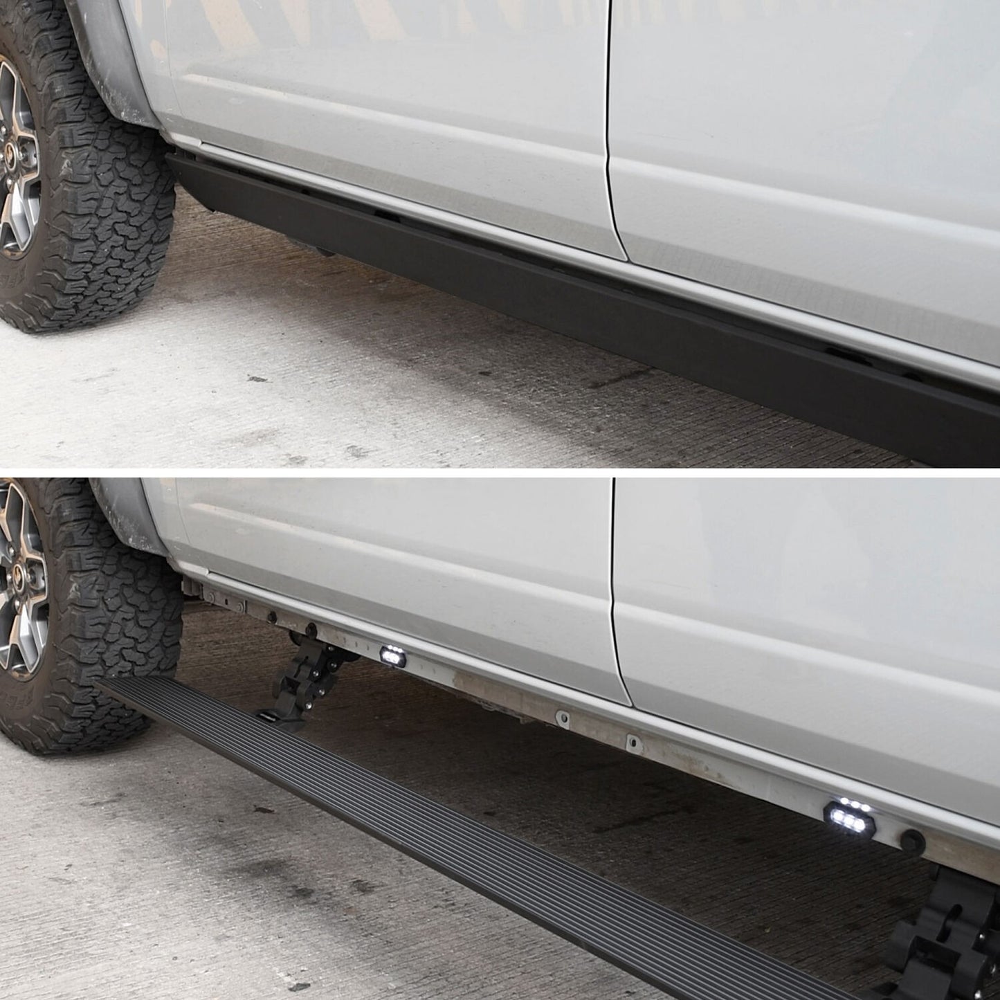 RealTruck VoltStep Electric Running Board Kit Textured Black 2005-2023 Toyota Tacoma Go Rhino