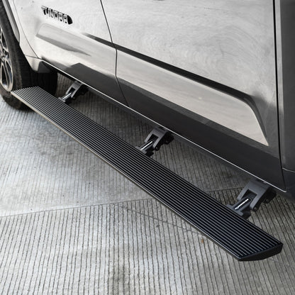 RealTruck VoltStep Electric Running Board Kit Textured Black 2022-2026 Toyota Tundra 4 Door Go Rhino