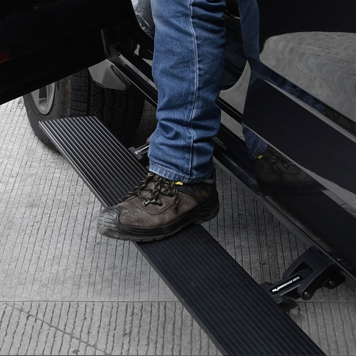 RealTruck VoltStep Electric Running Board Kit Textured Black 2022-2026 Toyota Tundra 4 Door Go Rhino