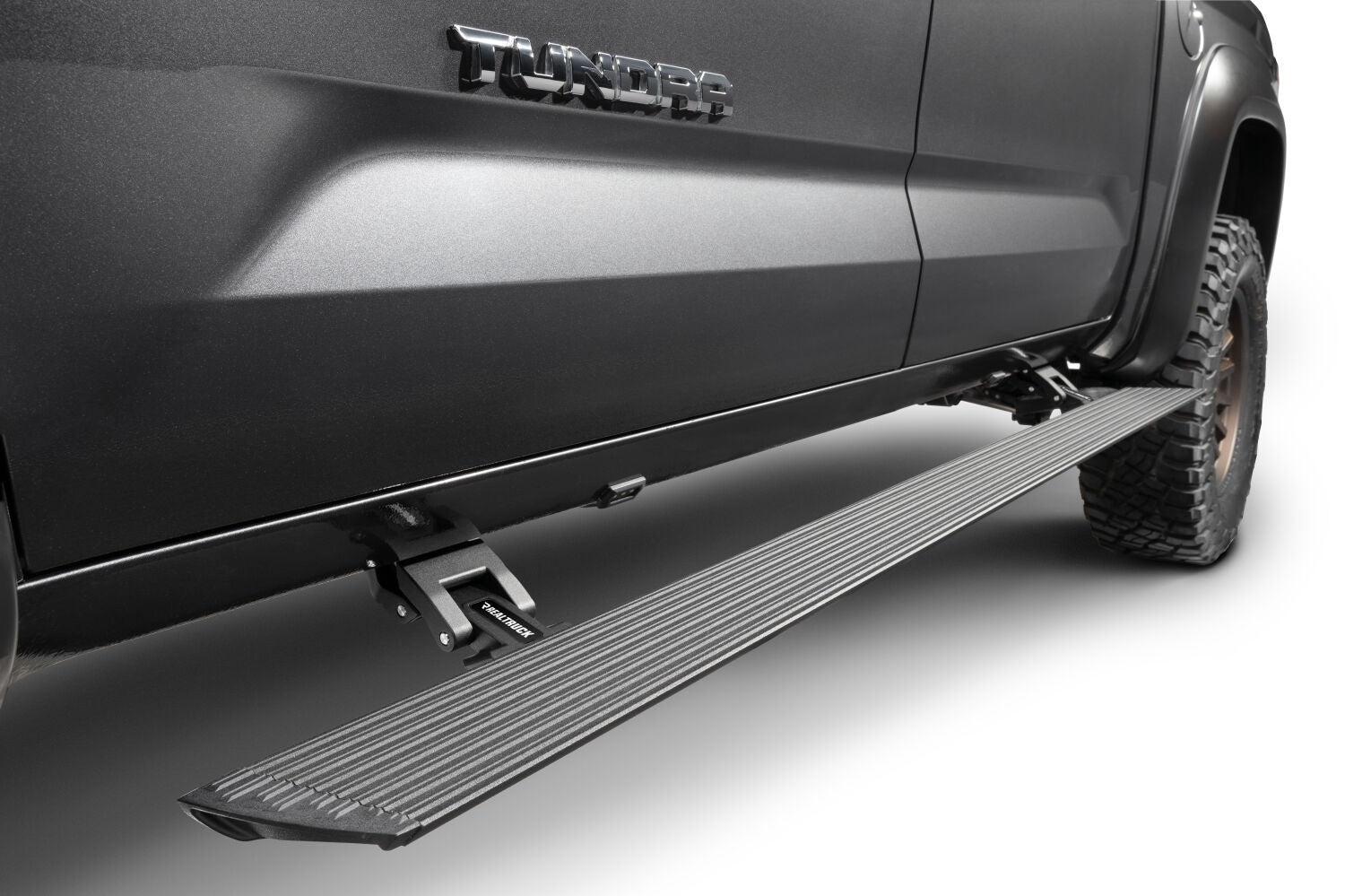 RealTruck VoltStep Electric Running Board Kit Textured Black 2022-2025 Toyota Tundra Extended Cab  Go Rhino