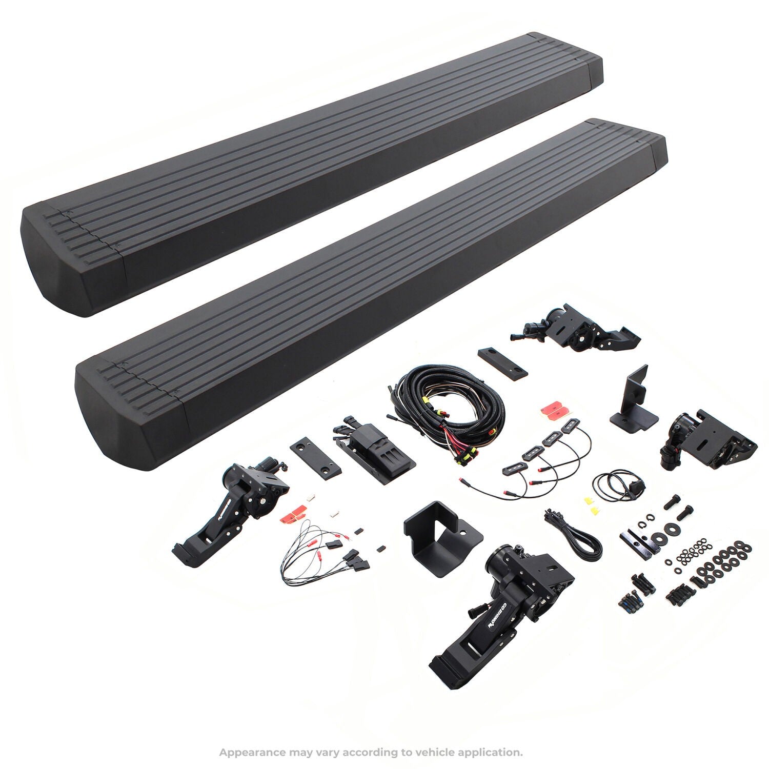 RealTruck VoltStep Electric Running Board Kit Textured Black For 2007-2018 Jeep Wrangler JK 4 Door Go Rhino