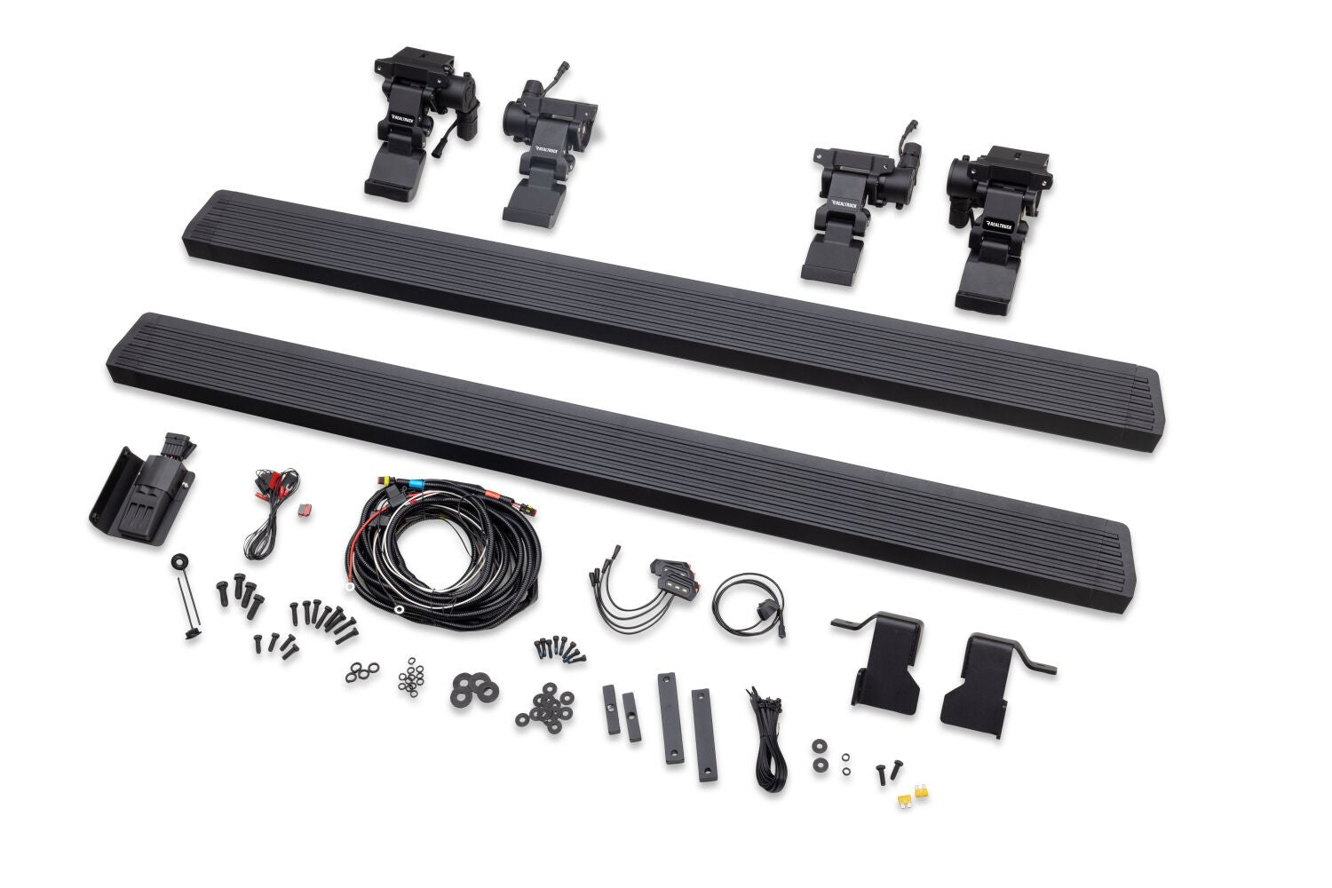 RealTruck VoltStep Electric Running Board Kit Textured Black 2018-2026 Jeep Wrangler Go Rhino