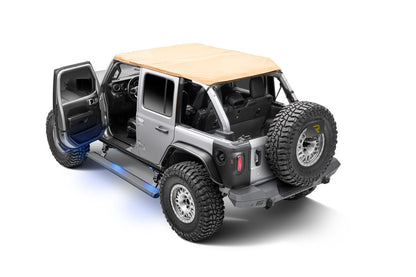 RealTruck VoltStep Electric Running Board Kit Textured Black 2018-2026 Jeep Wrangler Go Rhino