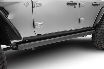 RealTruck VoltStep Electric Running Board Kit Textured Black 2018-2026 Jeep Wrangler Go Rhino