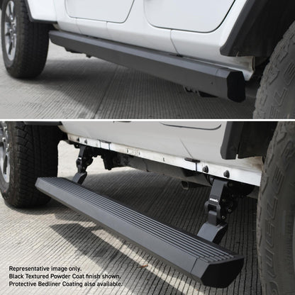 RealTruck VoltStep Electric Running Board Kit Textured Black 2020-2025 Jeep Gladiator Go Rhino
