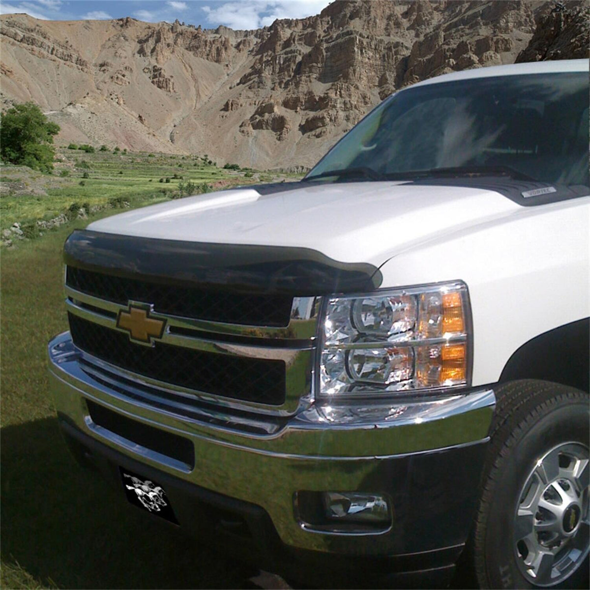 Vigilante Premium Hood Protector Smoke for 2011-2014 Chevrolet Silverado 3500 HD Stampede