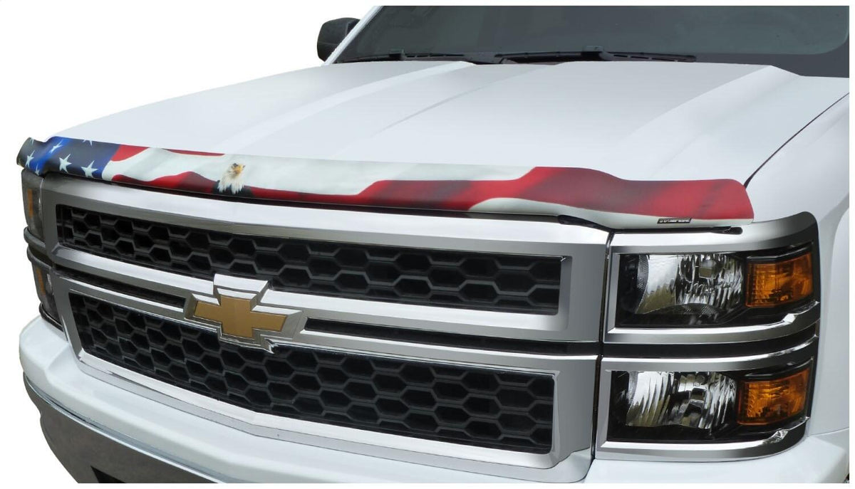 Vigilante Premium Hood Protector American Flag w/Eagle for 2011-2014 Chevrolet Silverado 2500 HD/3500 HD Stampede