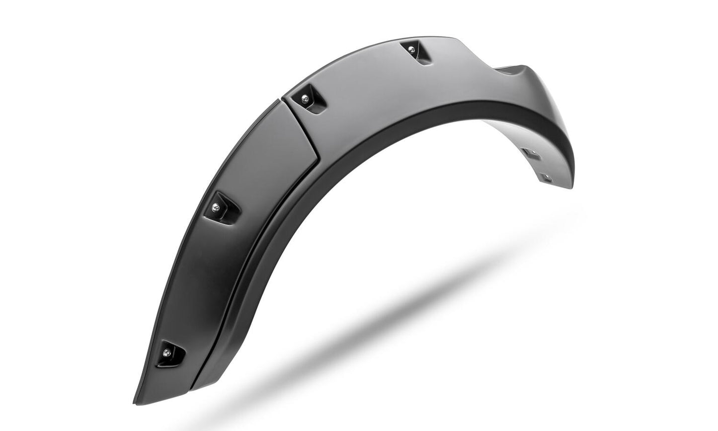 Black Pocket/Rivet Style Textured Finish 4-Piece Fender Flare Set For 2021-2023 Ford Bronco, 4-Dr Bushwacker