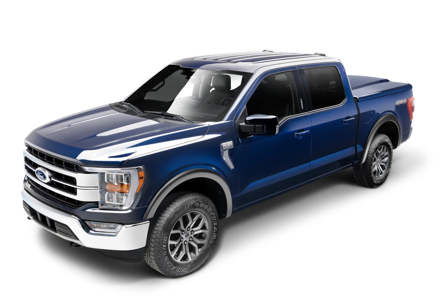 Black OE Style Smooth Finish 4-Piece Fender Flare Set For 2021-2026 Ford F150 Will Not Fit F150 Lightning Bushwacker