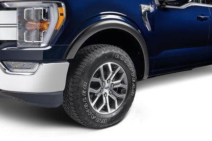 Black OE Style Smooth Finish 4-Piece Fender Flare Set For 2021-2026 Ford F150 Will Not Fit F150 Lightning Bushwacker