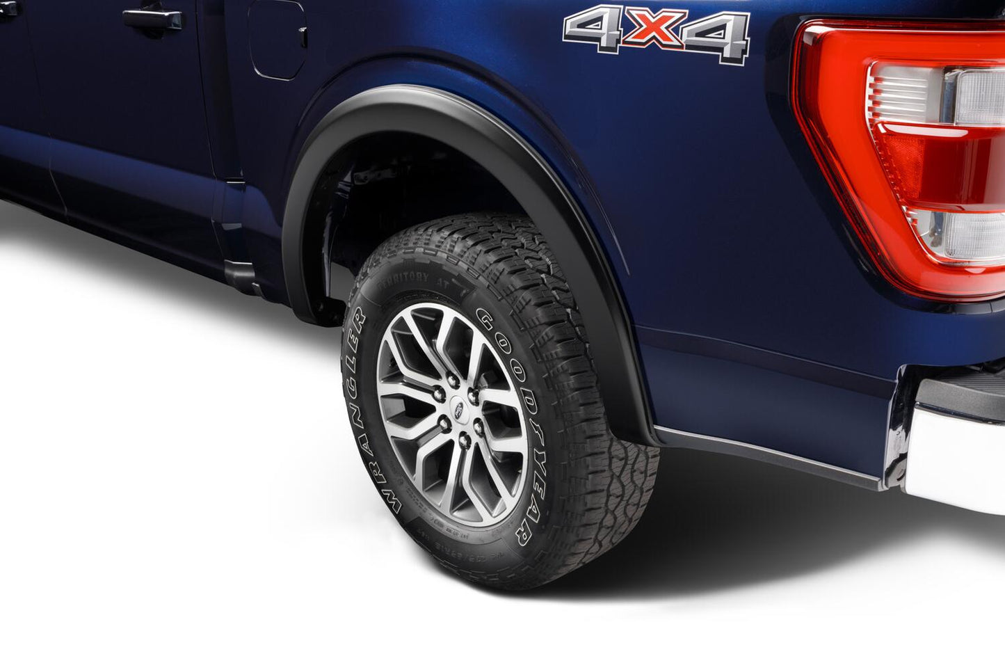 Black OE Style Smooth Finish 4-Piece Fender Flare Set For 2021-2026 Ford F150 Will Not Fit F150 Lightning Bushwacker