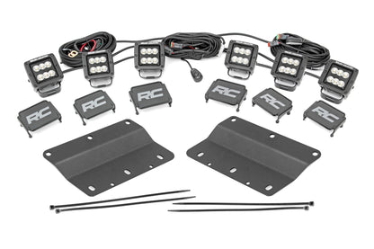 LED Light Kit | Fog Mount | Triple 2" Black Pair | Flood | Ford Bronco (21-26)