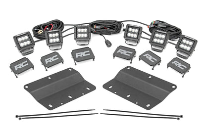 LED Light Kit | Fog Mount | Triple 2" Black Pair | Spot | Ford Bronco (21-26)