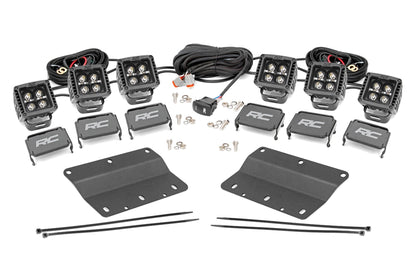 LED Light Kit | Fog Mount | Triple 2" Black Pair | Amber DRL | Ford Bronco (21-26)
