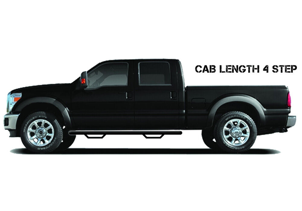 Nerf Step RS Bar Cab Length (2 Steps per Side) 2019-2025 (New Body Style) Ram 1500 Crew Cab Textured Black NFab