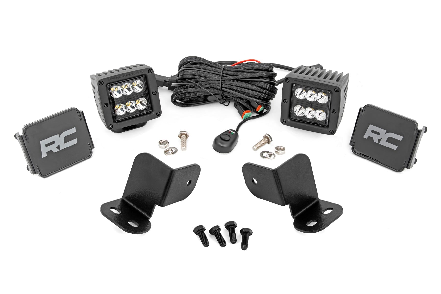 LED Light Kit | Rear Mount | 2" Black Pair | Segway 570 F
