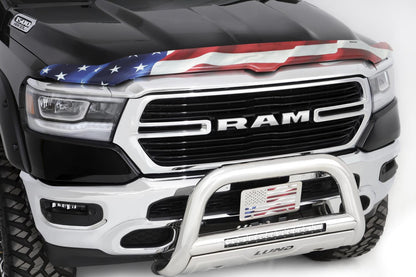 Vigilante Premium Hood Protector American Flag for 2006-2008 Dodge Ram 1500/2500 /3500 Center Only - Front Grille Stampede